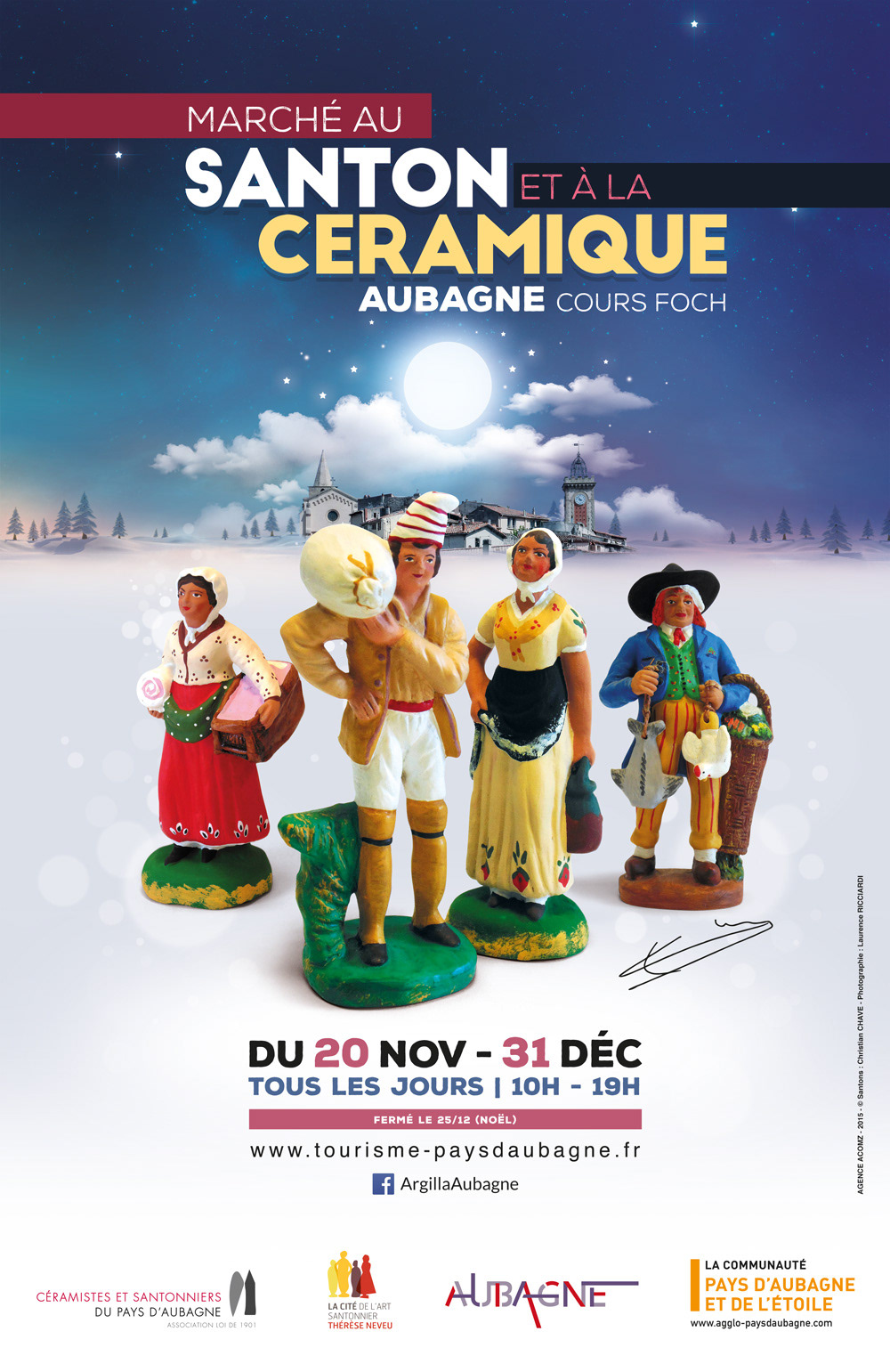 Affiche Marché au Santon et à la Céramique, Aubagne