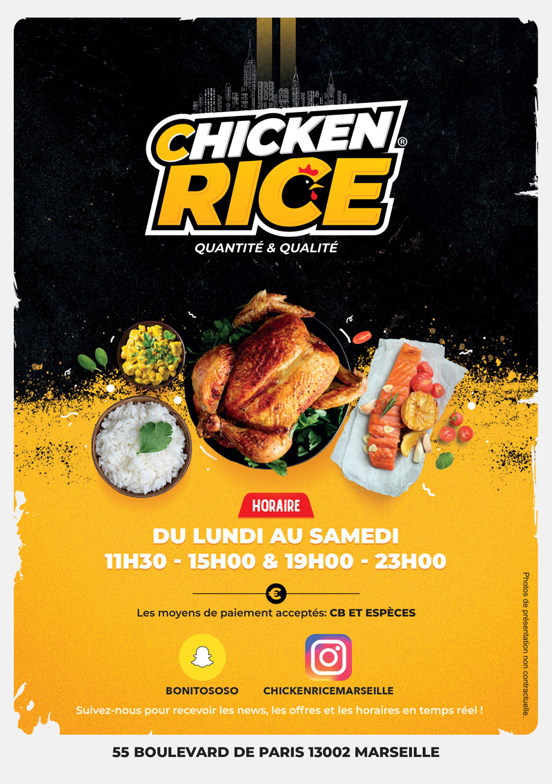 Affiche restaurant Chicken Rice