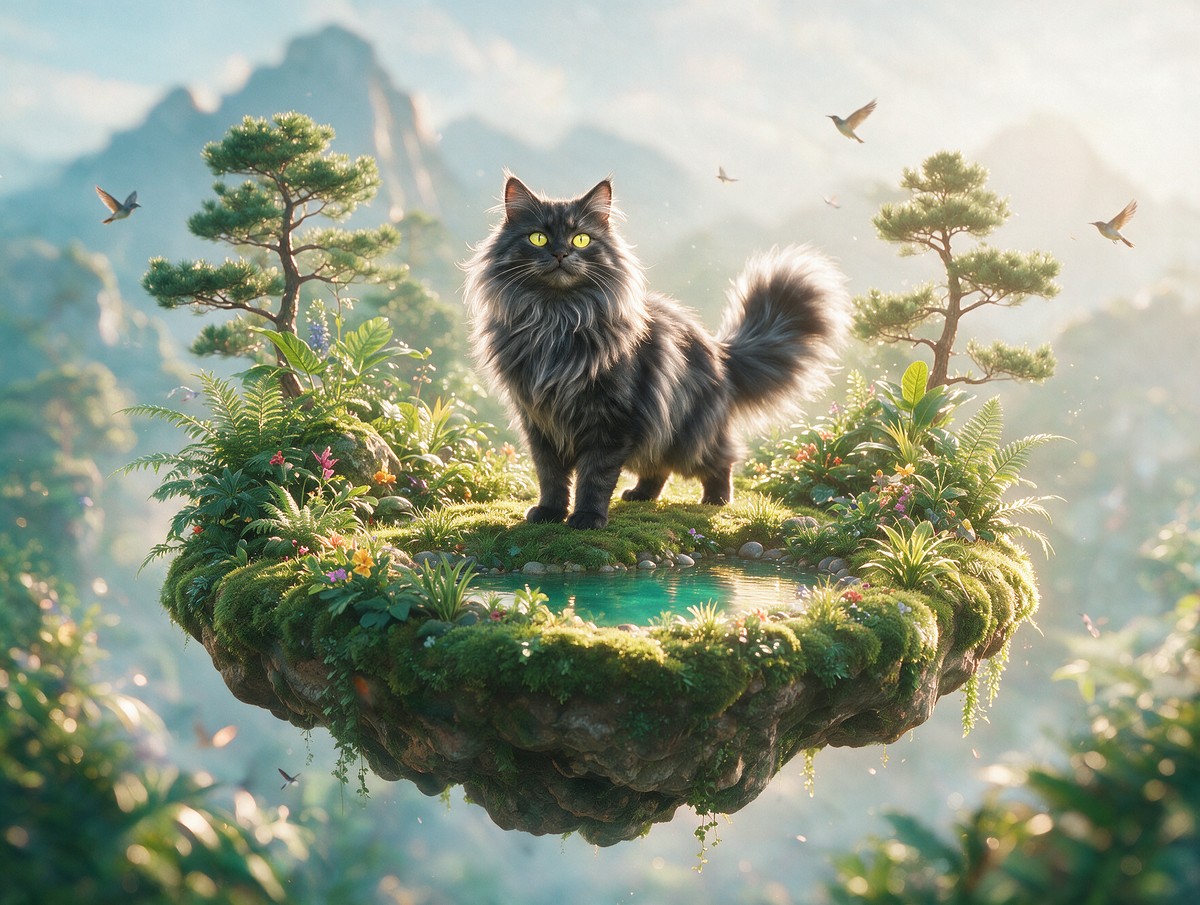 Illustration numérique de Nala, chatte inspiration de la mascotte graphiko13