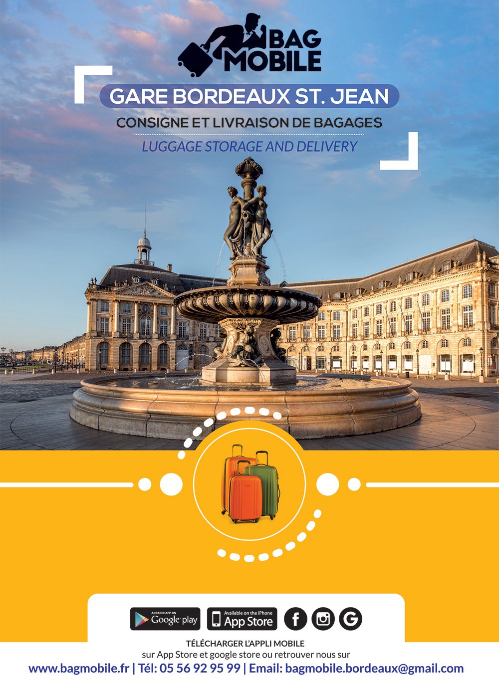 Flyer Bag Mobile, consigne à bagages gare de Bordeaux Saint-Jean