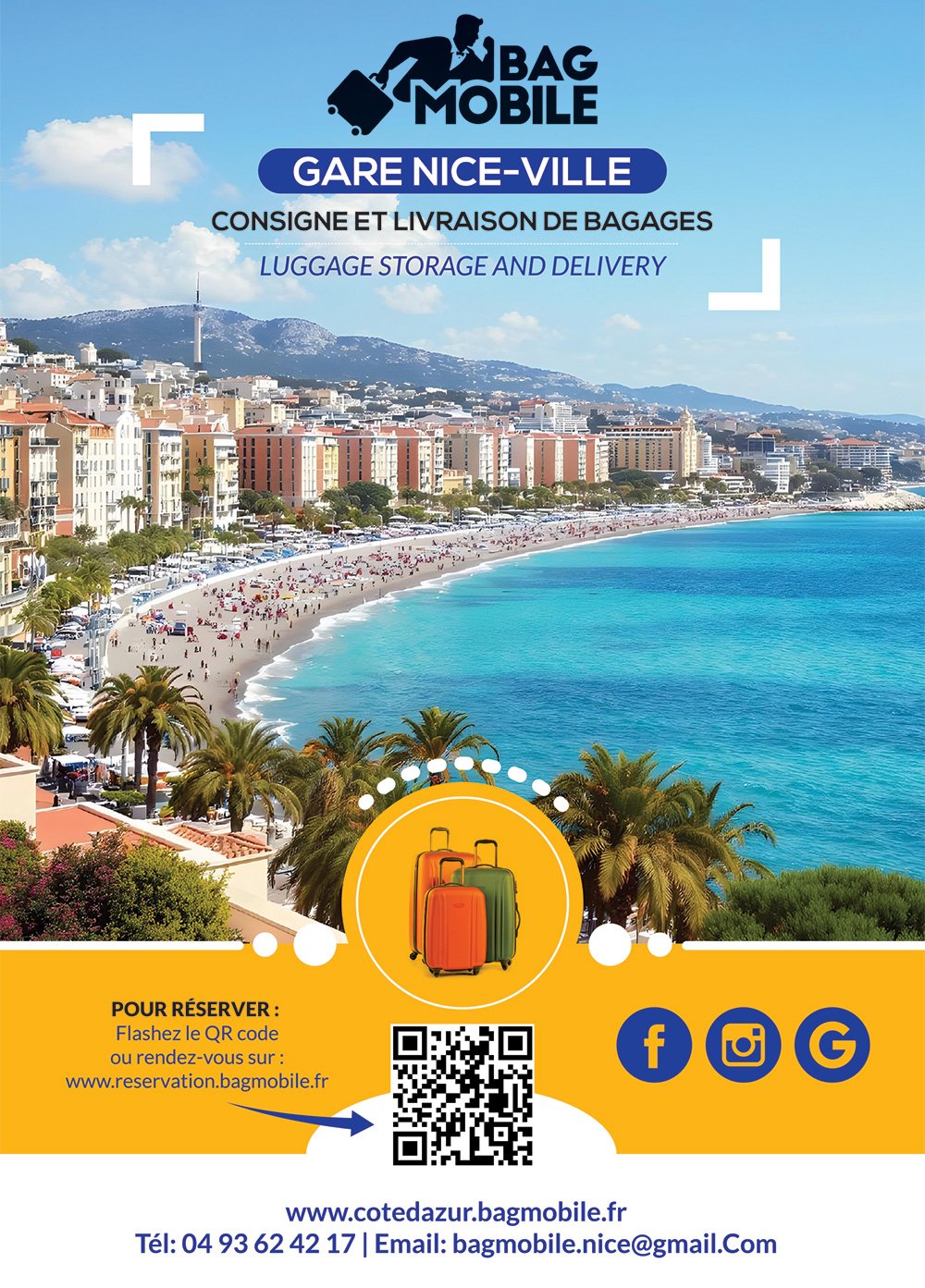 Flyer Bag Mobile, consigne à bagages gare de Nice-Ville